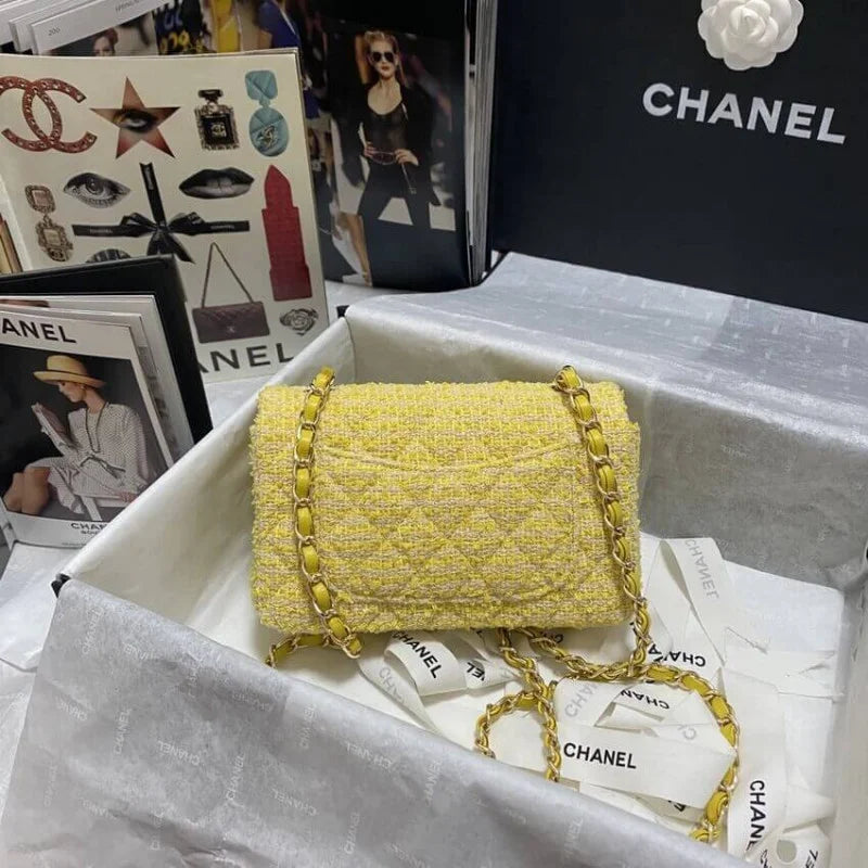 Yellow Tweed Bag H751