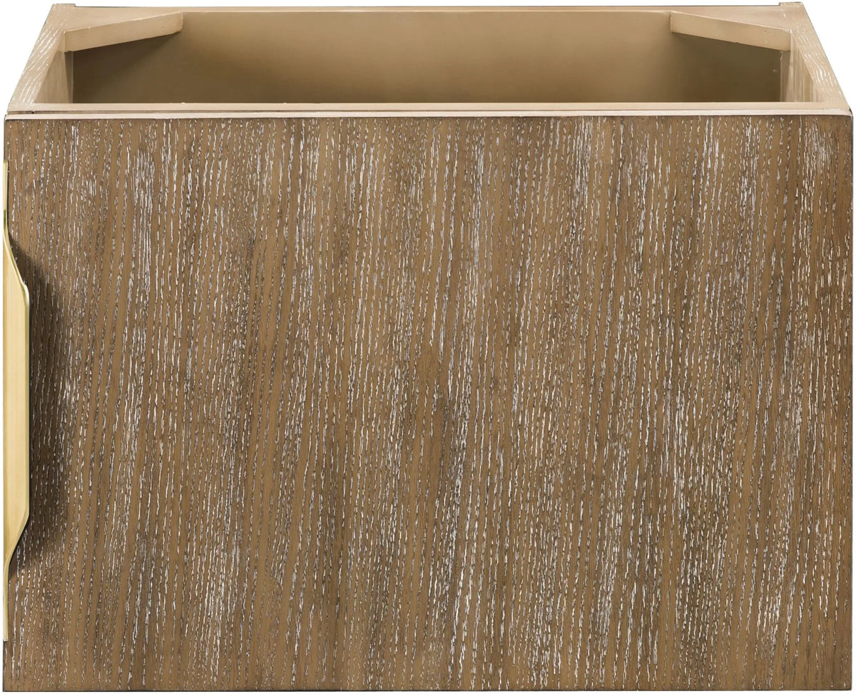 24" Wall Mounted Single Basin Hardwood Vanity O238