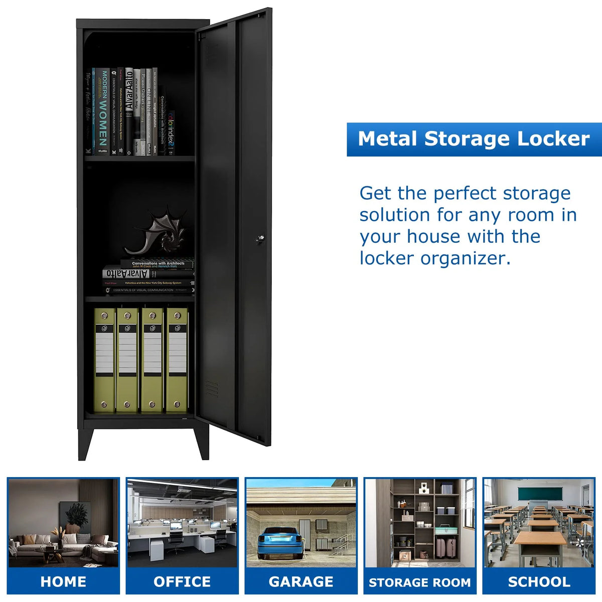 Metal Locker Storage Cabinet with Locking Door K8818