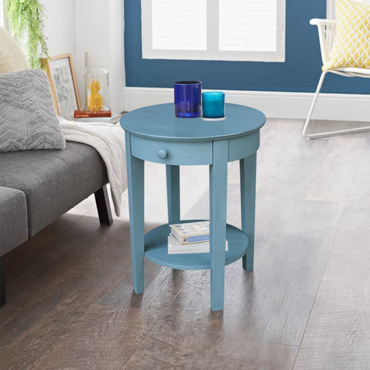 Solid Parawood Accent Table with Drawers T206389