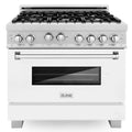 36 in. Gas Range with White Matte Door I316