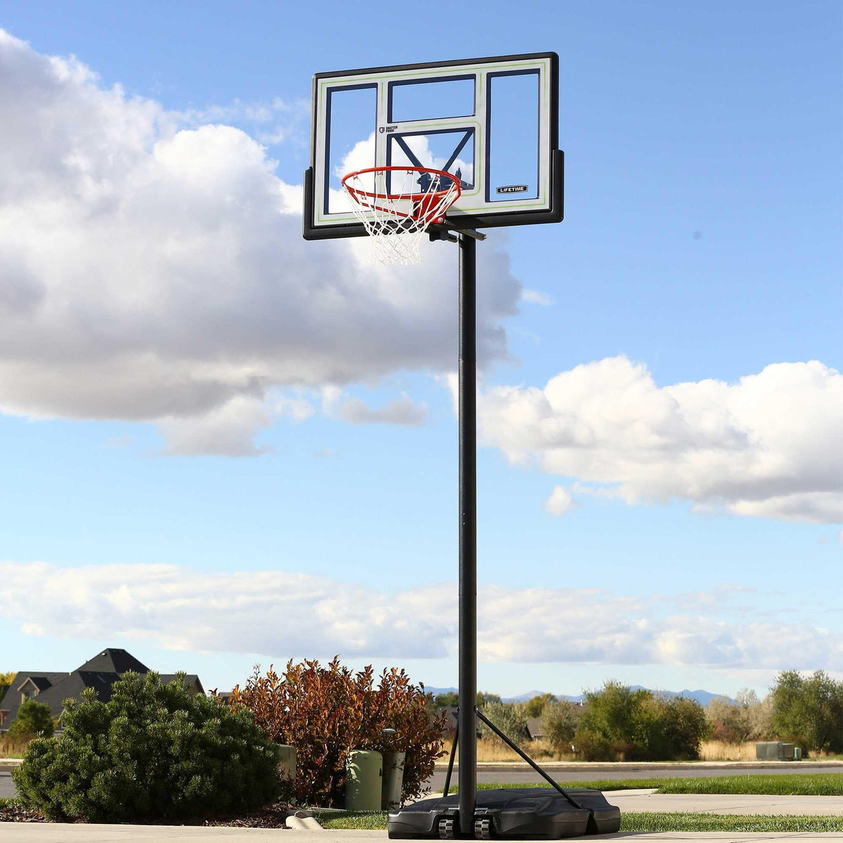 Adjustable Portable Basketball Hoop, 46 inch Polycarbonate O789201