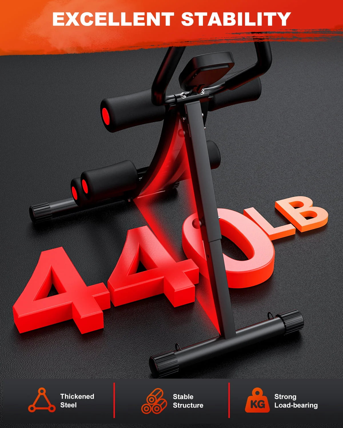 Foldable Ab Trainer with LCD Display I3525