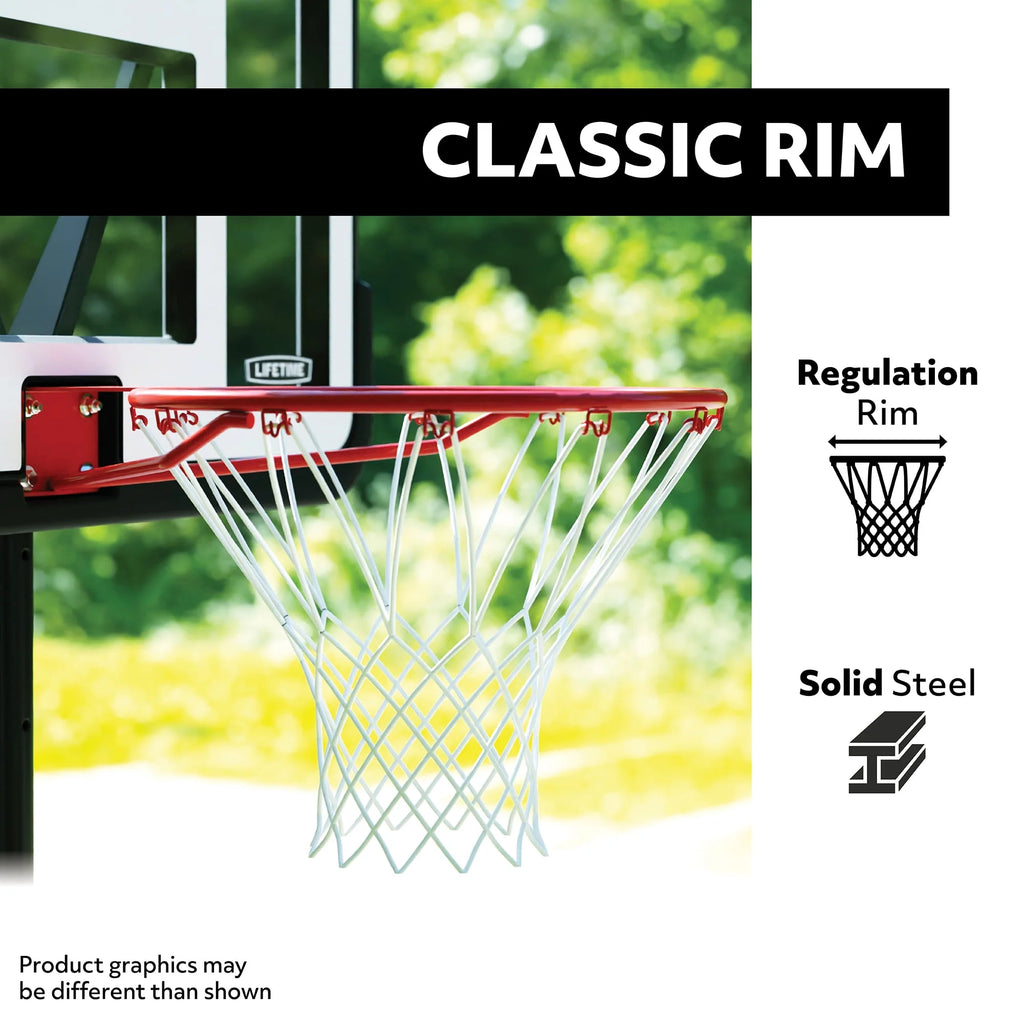 Adjustable Portable Basketball Hoop, 46 inch Polycarbonate O789201