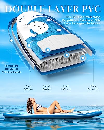 Stand Up Paddle Board 6 inches Thick with Carry Bag P166