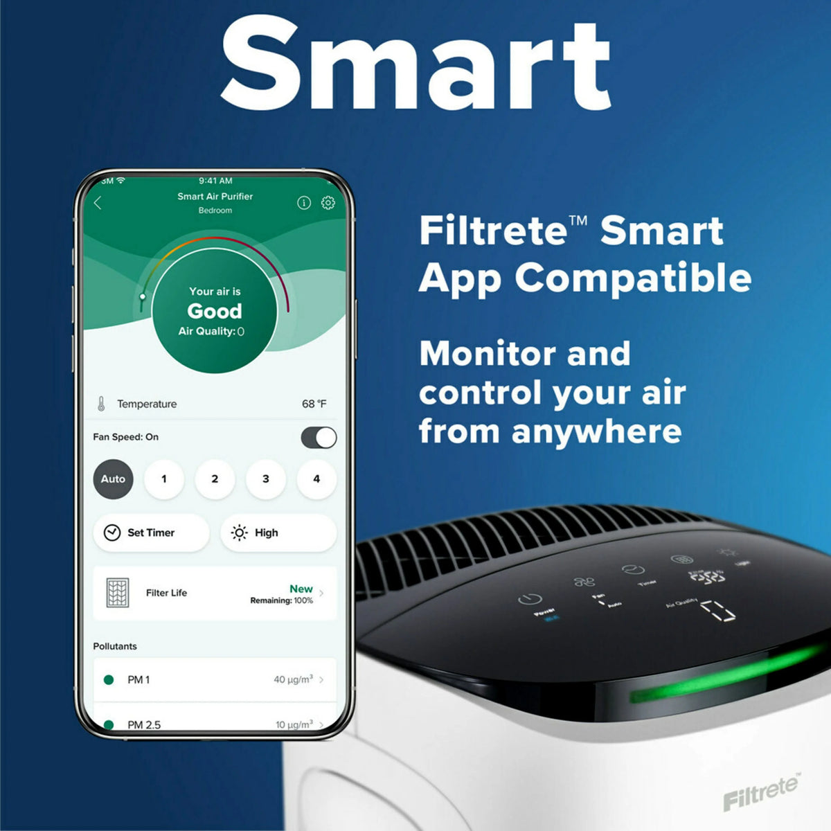 Large White Carbon True HEPA Air Purifier T950055