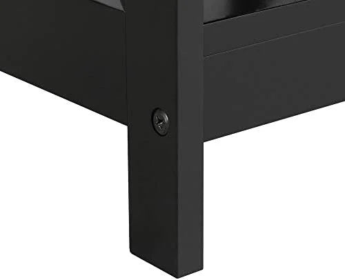Black 2-Tier Wood Coffee Table 39.5 x 21.5 x 18 Inches R147518