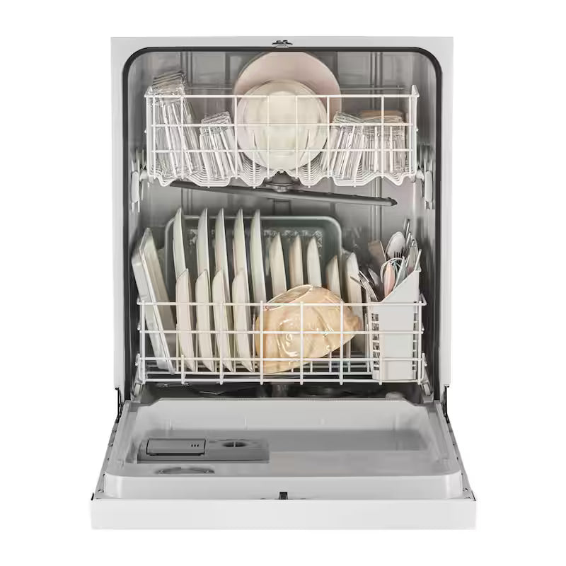 White Front Control Built-In Tall Tub Dishwasher X9828