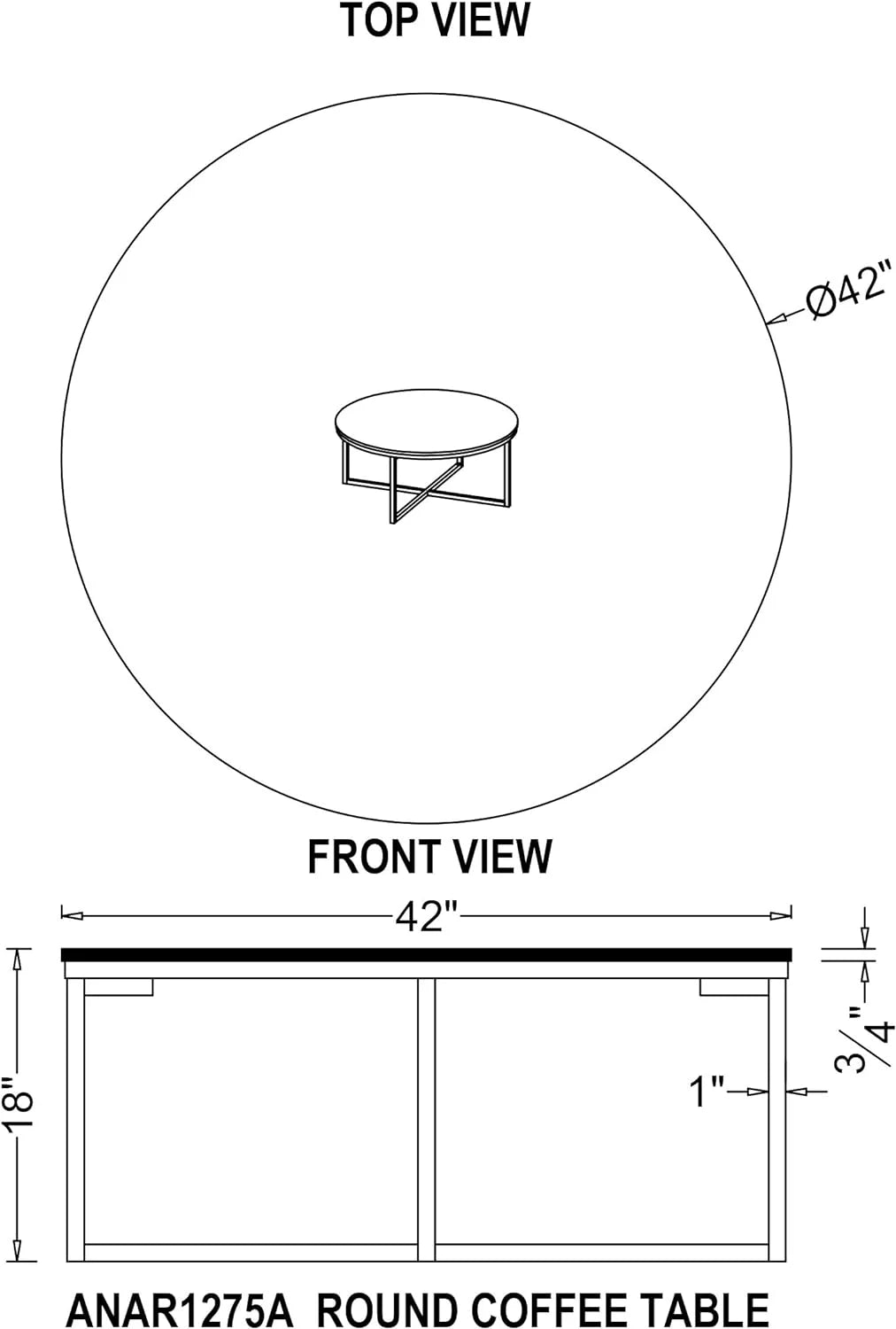 Round Wood Coffee Table F5671