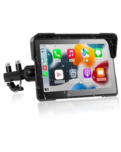 7 Inch Waterproof Touchscreen Motorcycle CarPlay Screen X8337