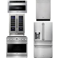 36 Gas Range, Refrigerator, Dishwasher, Microwave and Wine Cooler H820