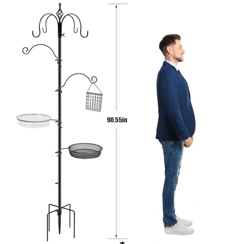 Black 4-Hook Bird Feeding Station Q95204