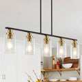 5 Lights Clear Glass Shade Island Light M40661