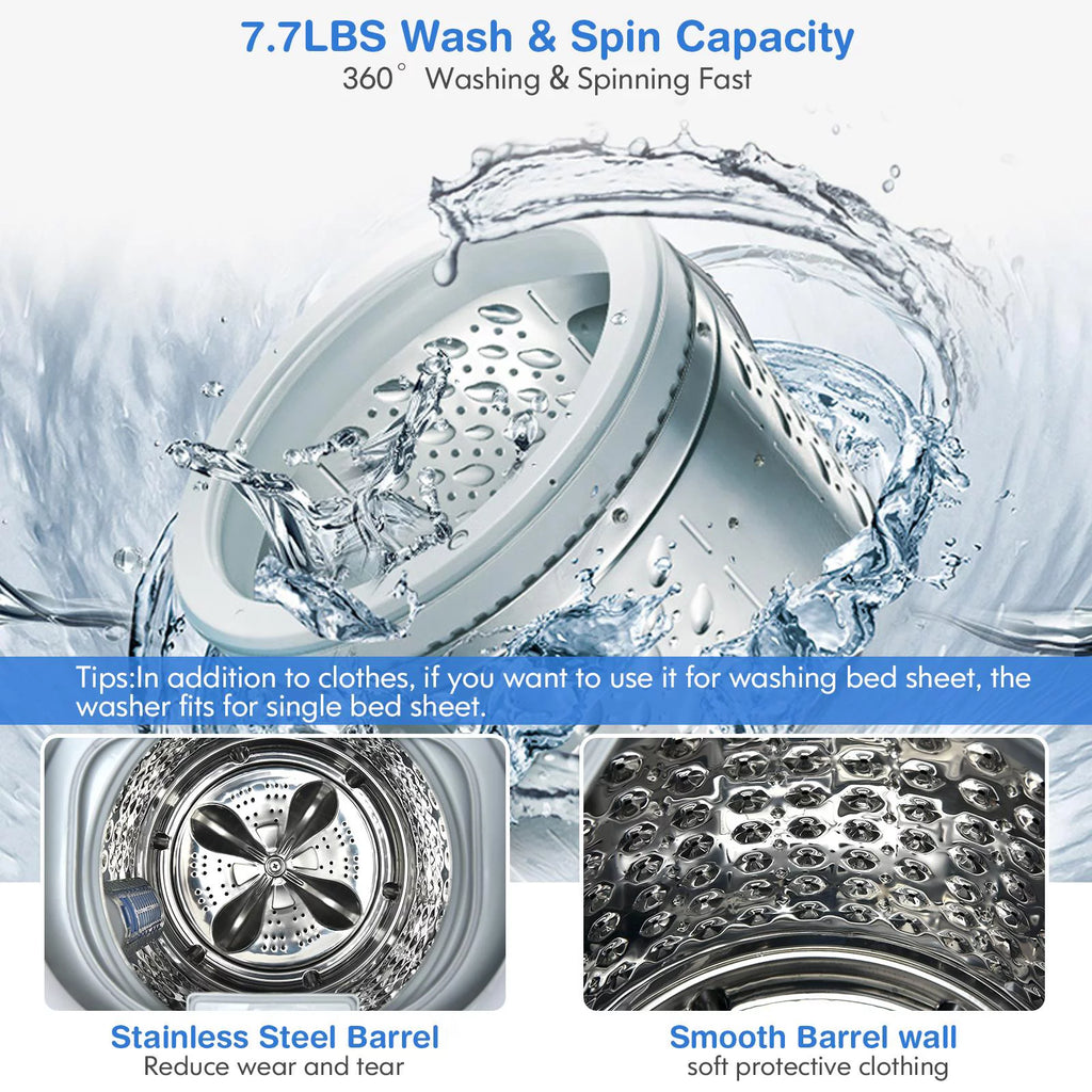 7.7lbs Full Automatic Portable Washing Machine L31118