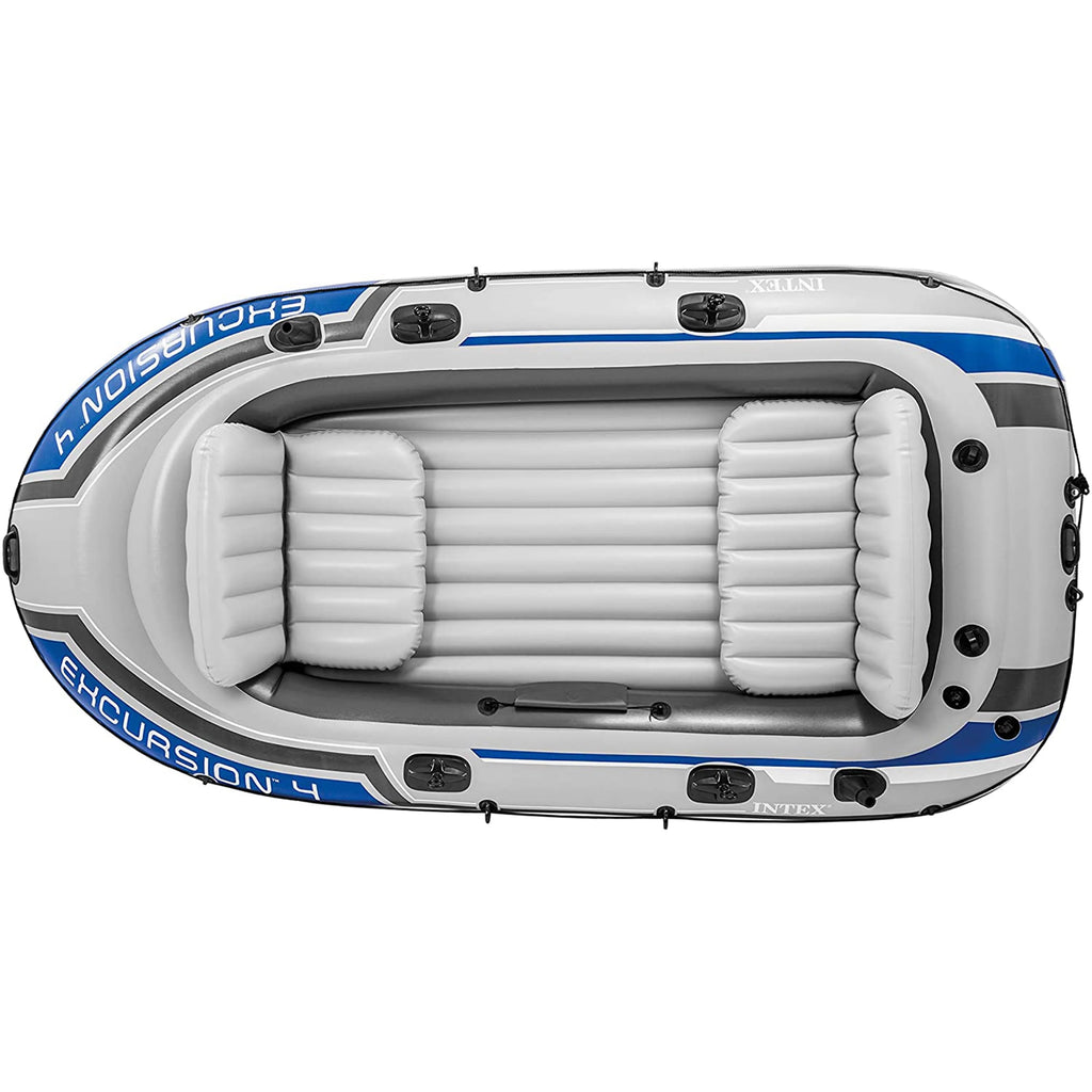 4 Person Inflatable Boat Set with 2 Oars F5884