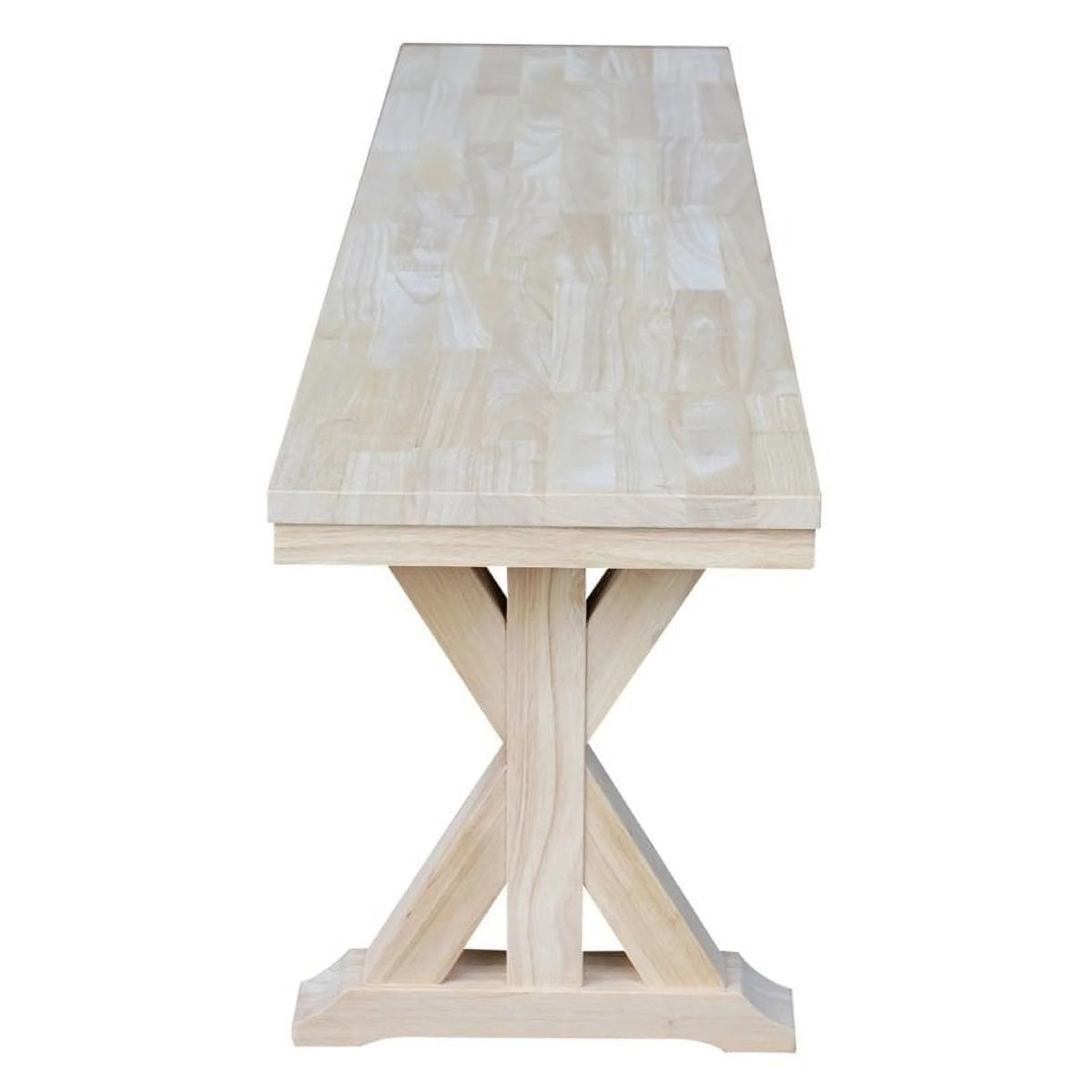 18" Solid Hardwood Bench Off White Q872459