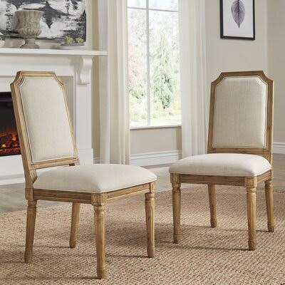 Arched Upholstered Dining Chair Beige N114