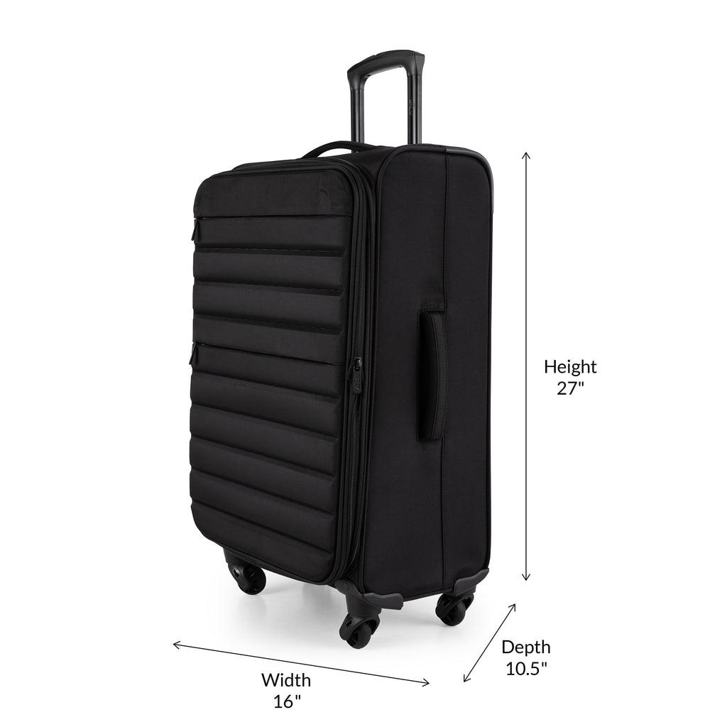 3-Piece Softside Luggage Set, Black J1921