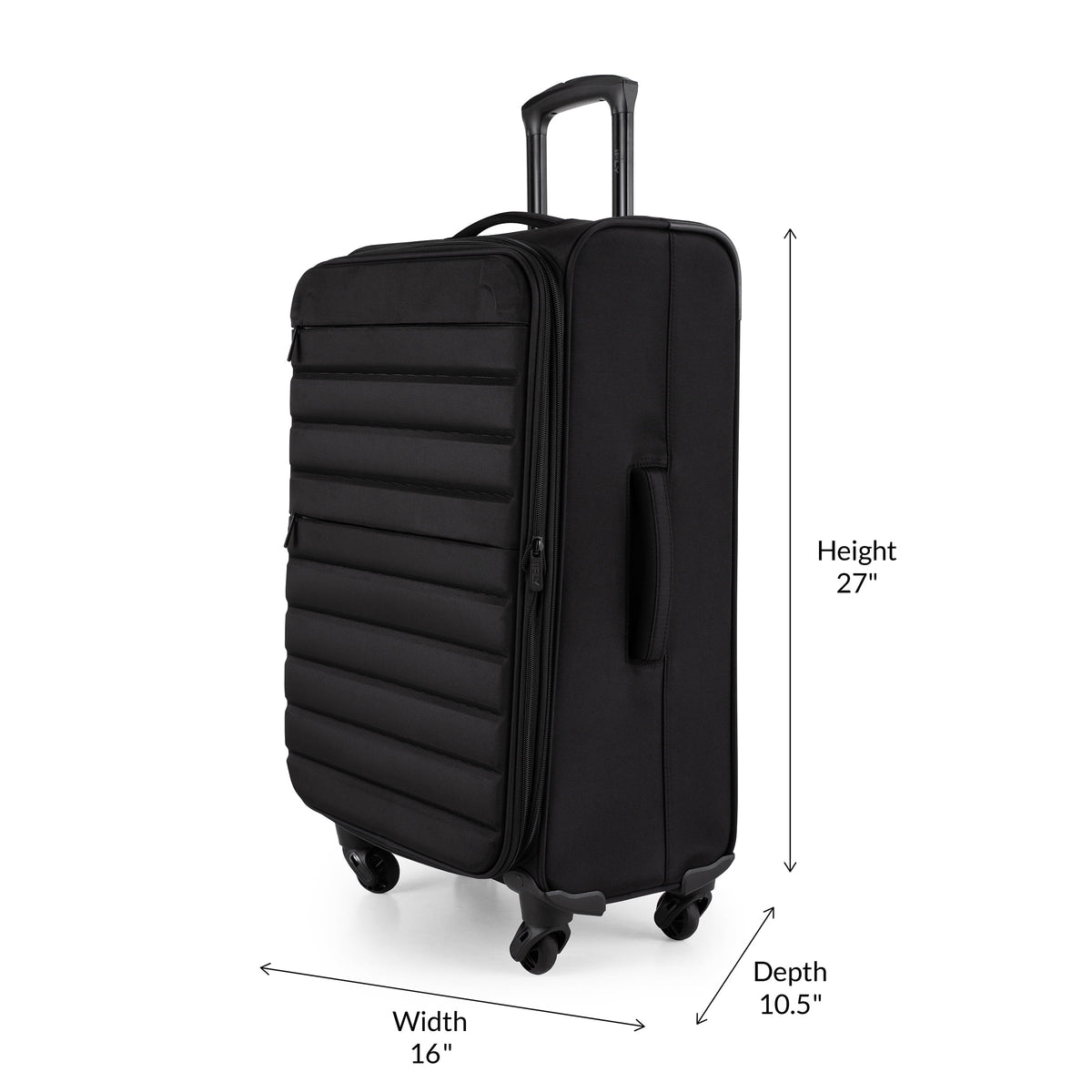 3-Piece Softside Luggage Set, Black J1921