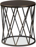 Antique Black Metal End Table I68883