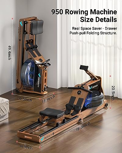 Foldable Water Rowing Machine with 400LBS Weight Capacity U534496