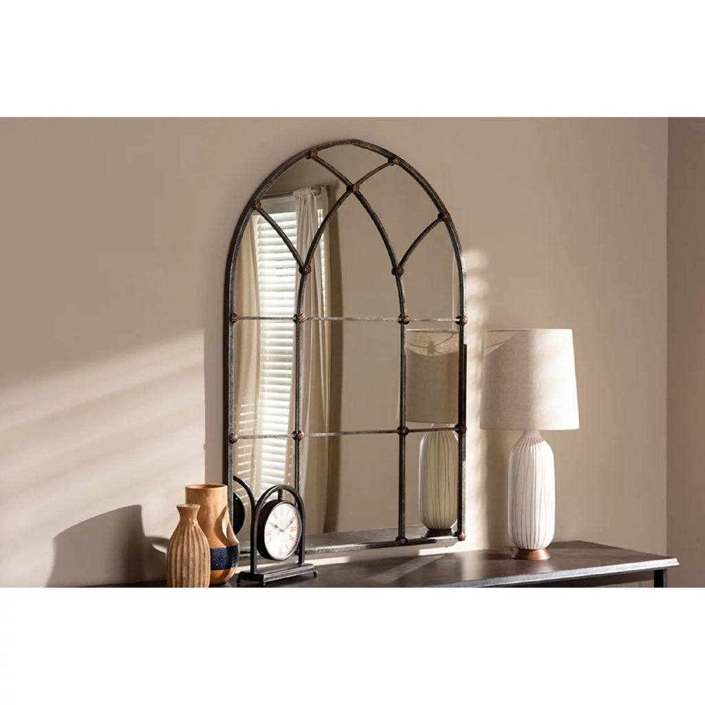 Antique Silver Arched Wall Mirror N8998