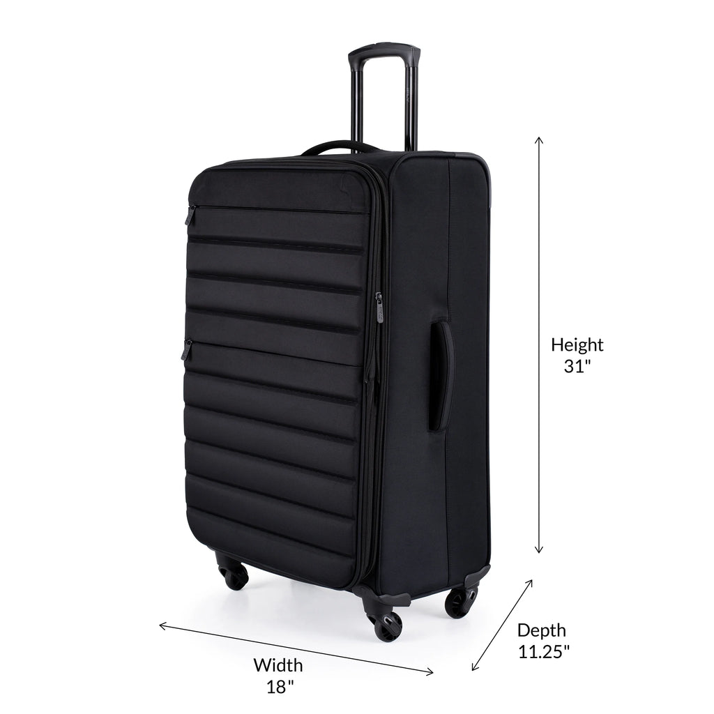 3-Piece Softside Luggage Set, Black J1921