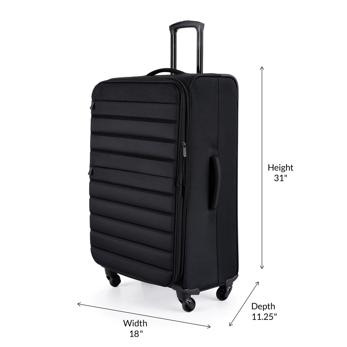 3-Piece Softside Luggage Set, Black J1921