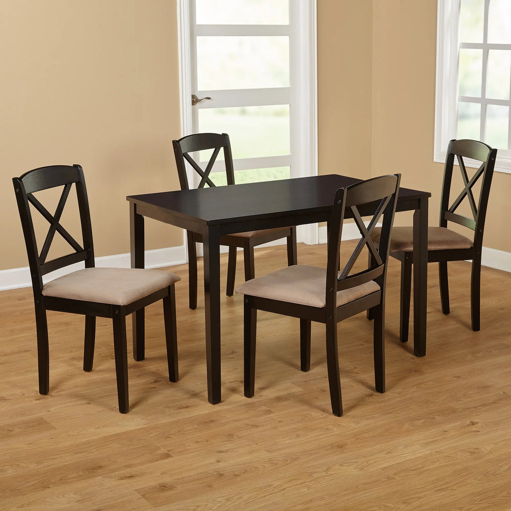 Brown 5 Piece Cross Back Dining Set N647