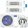 18,000 BTU 2 Zone Ceiling Cassette Ductless Air Conditioner and Heat Pump E249397
