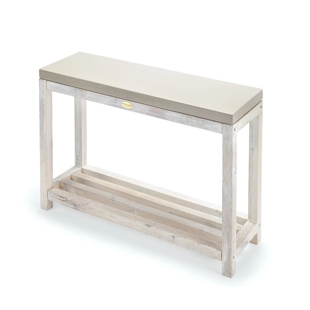 Indoor or Outdoor Cement Console Table with Lower Shelf L347
