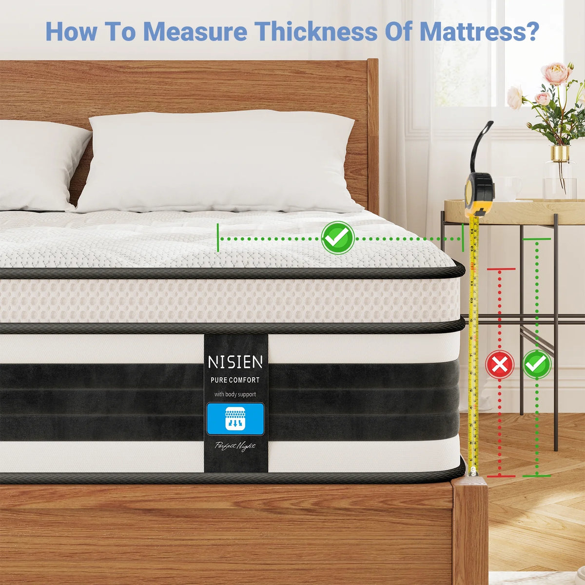 Queen Size 10 Inch Gel Memory Foam Hybrid Mattress P45207