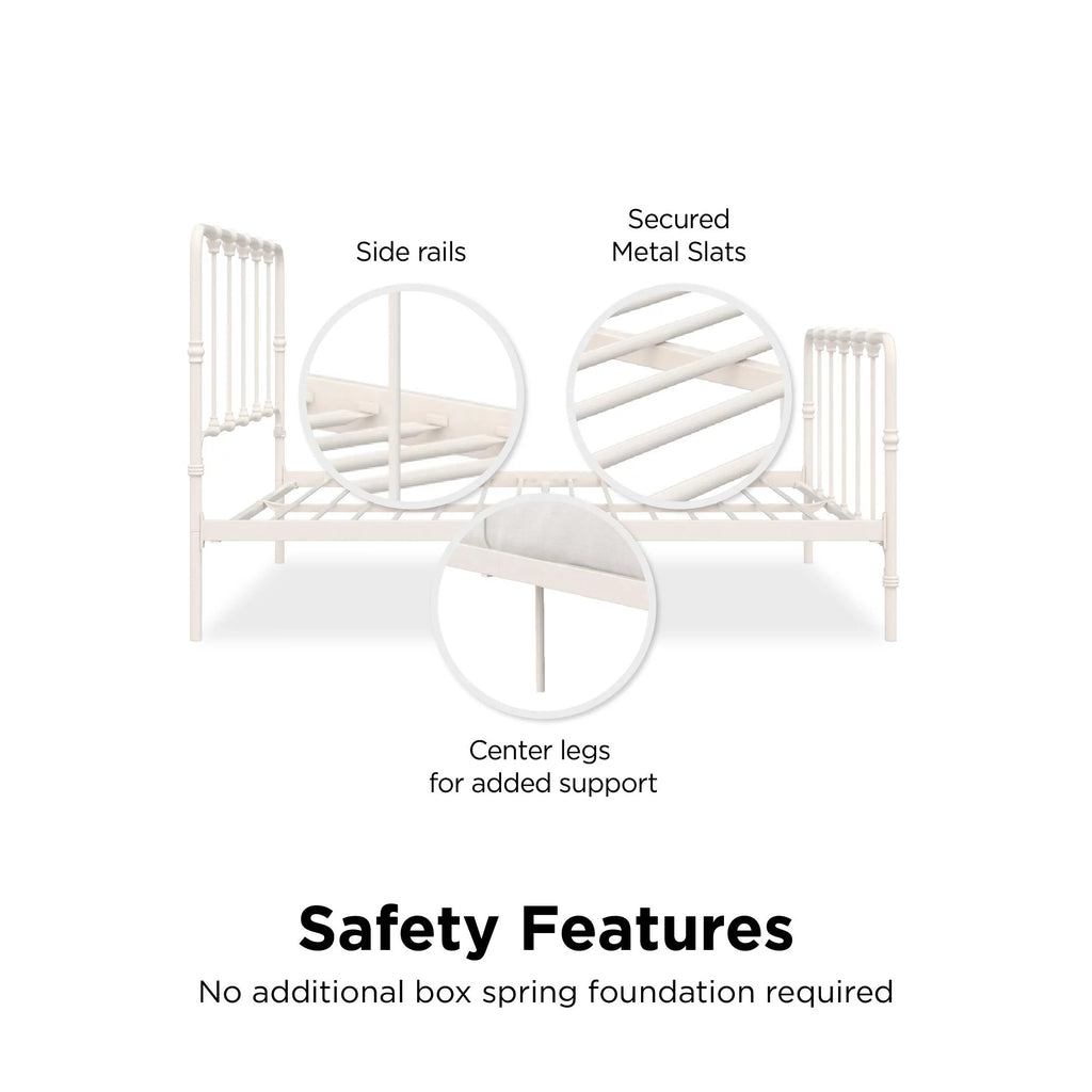 White Full Metal Bed I99443