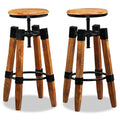 Solid Mango Wood Bar Stools 2 pcs D60389