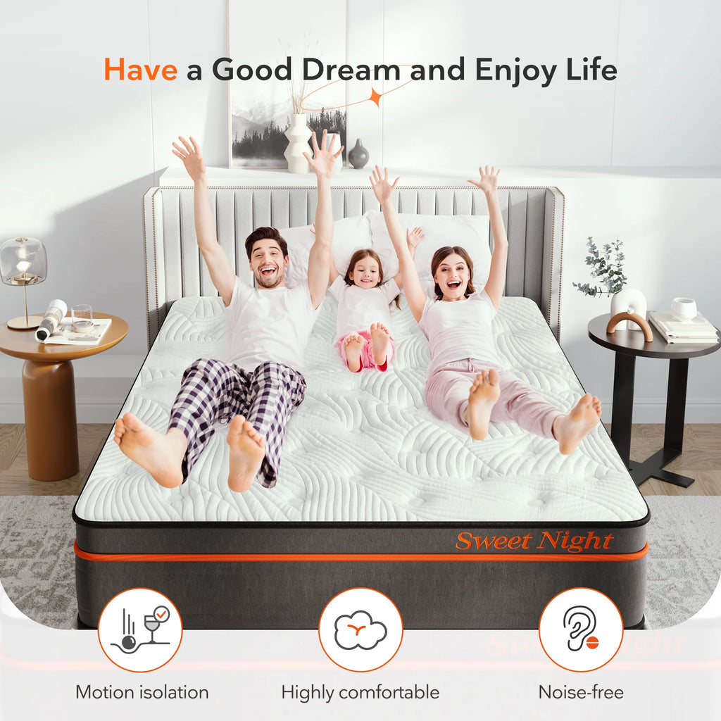 14 Pillow Top Gel Memory Foam Hybrid Mattress Queen Size Q4795