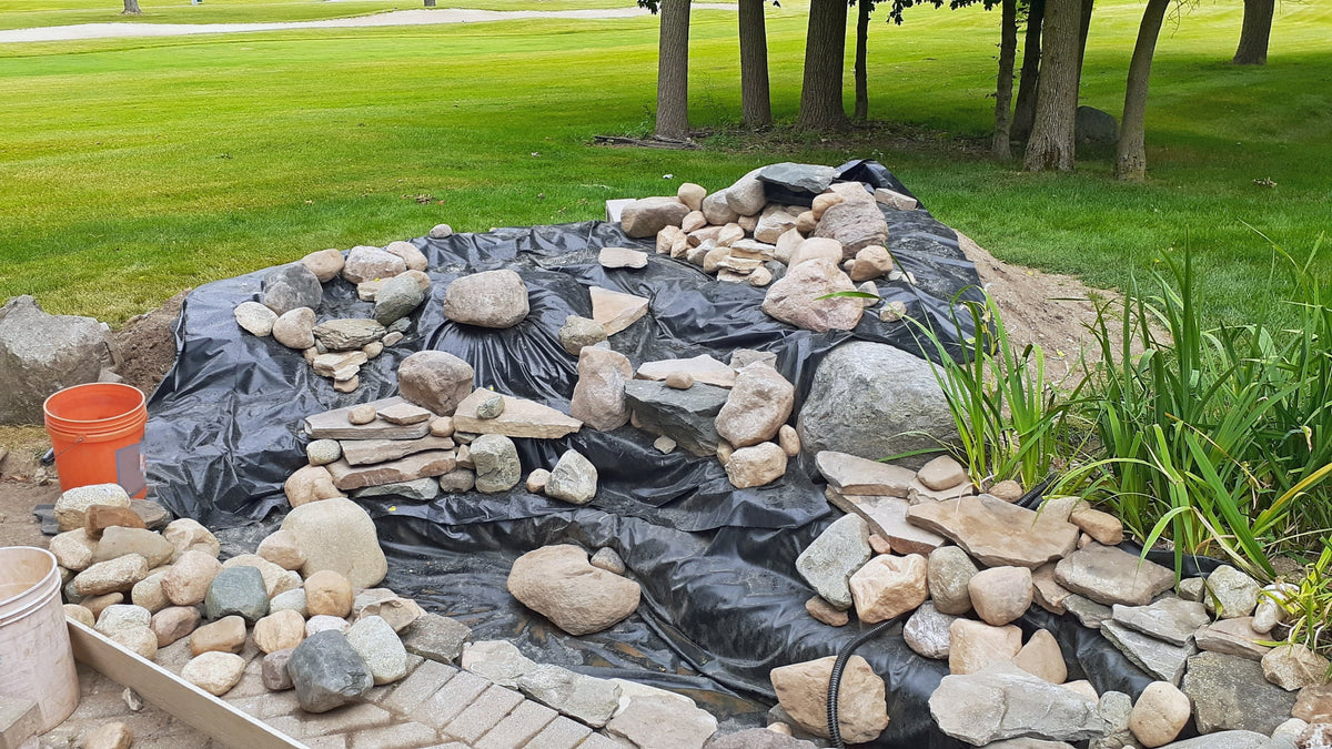 15 ft. x 30 ft. 60 Mil EPDM Rubber Pond Liner and Underlayment Combo B7070