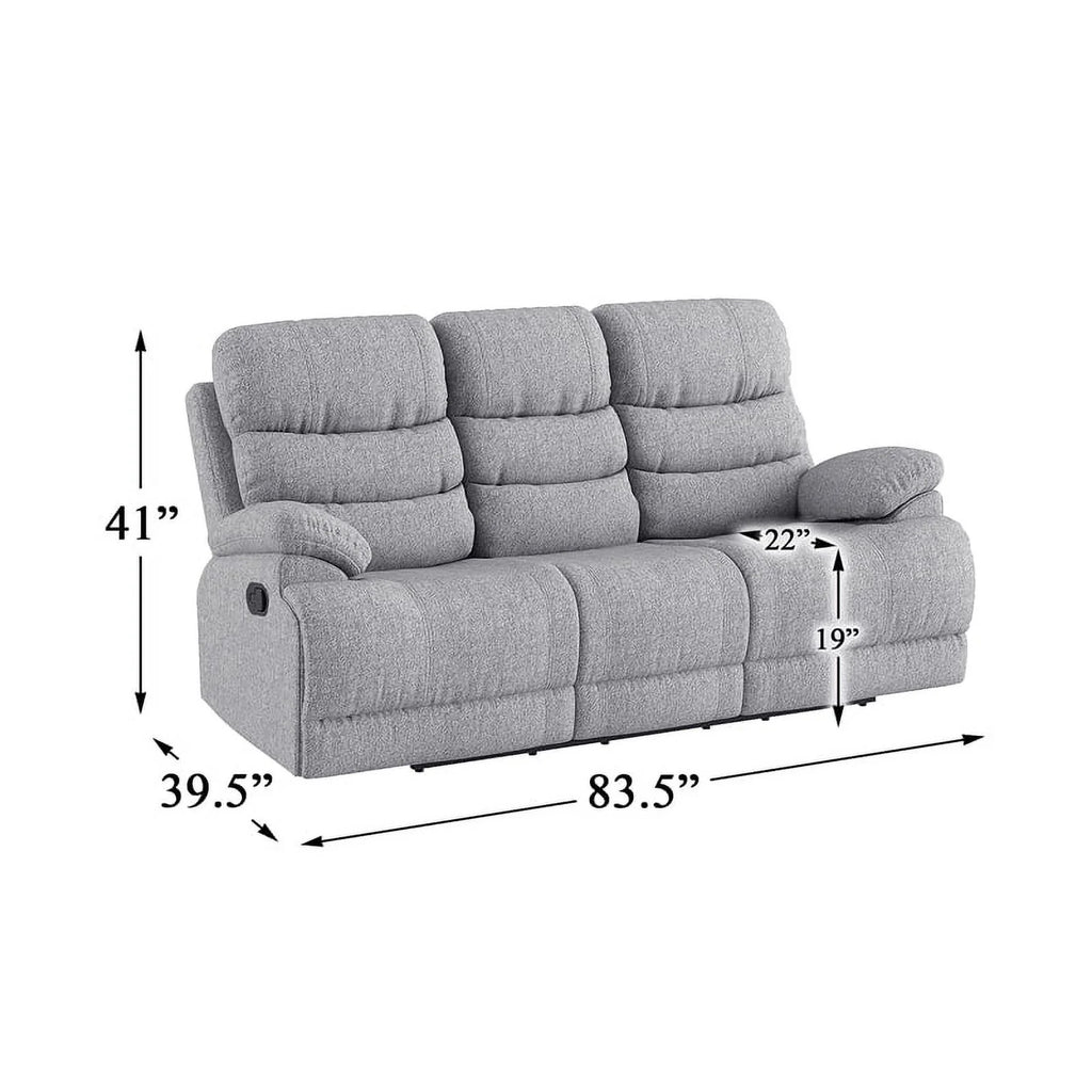 Gray Chenille Double Reclining Sofa M453828