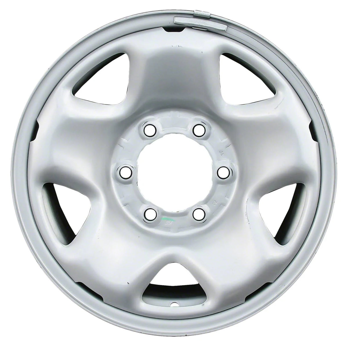 16x7 5 Spoke Silver Steel Wheel Y72910