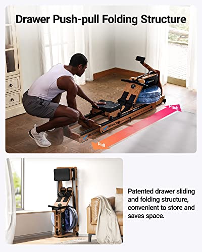 Foldable Water Rowing Machine with 400LBS Weight Capacity U534496