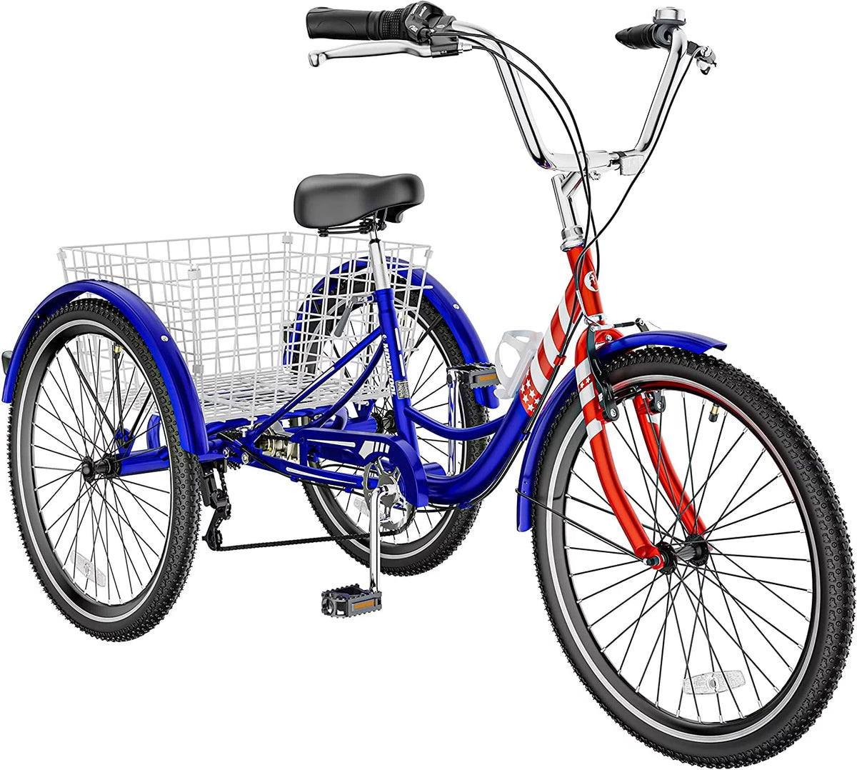 20/24/26 inch Adult Tricycle 3 Wheel Bike with Cargo Basket B157