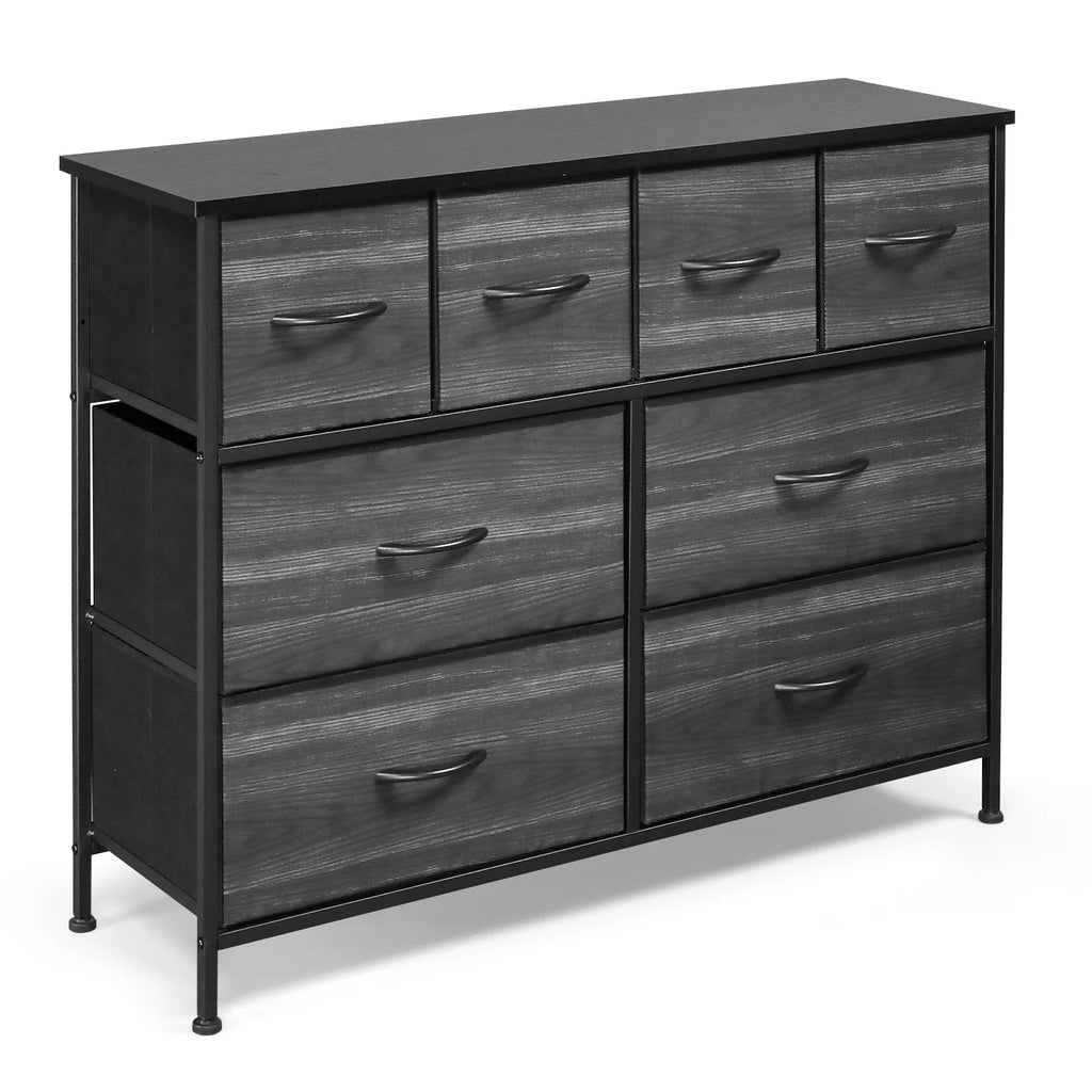 Wide 5 Drawer Storage Dresser with Wood Top J541