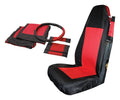 Black Red Front Seat Cover Set C97376