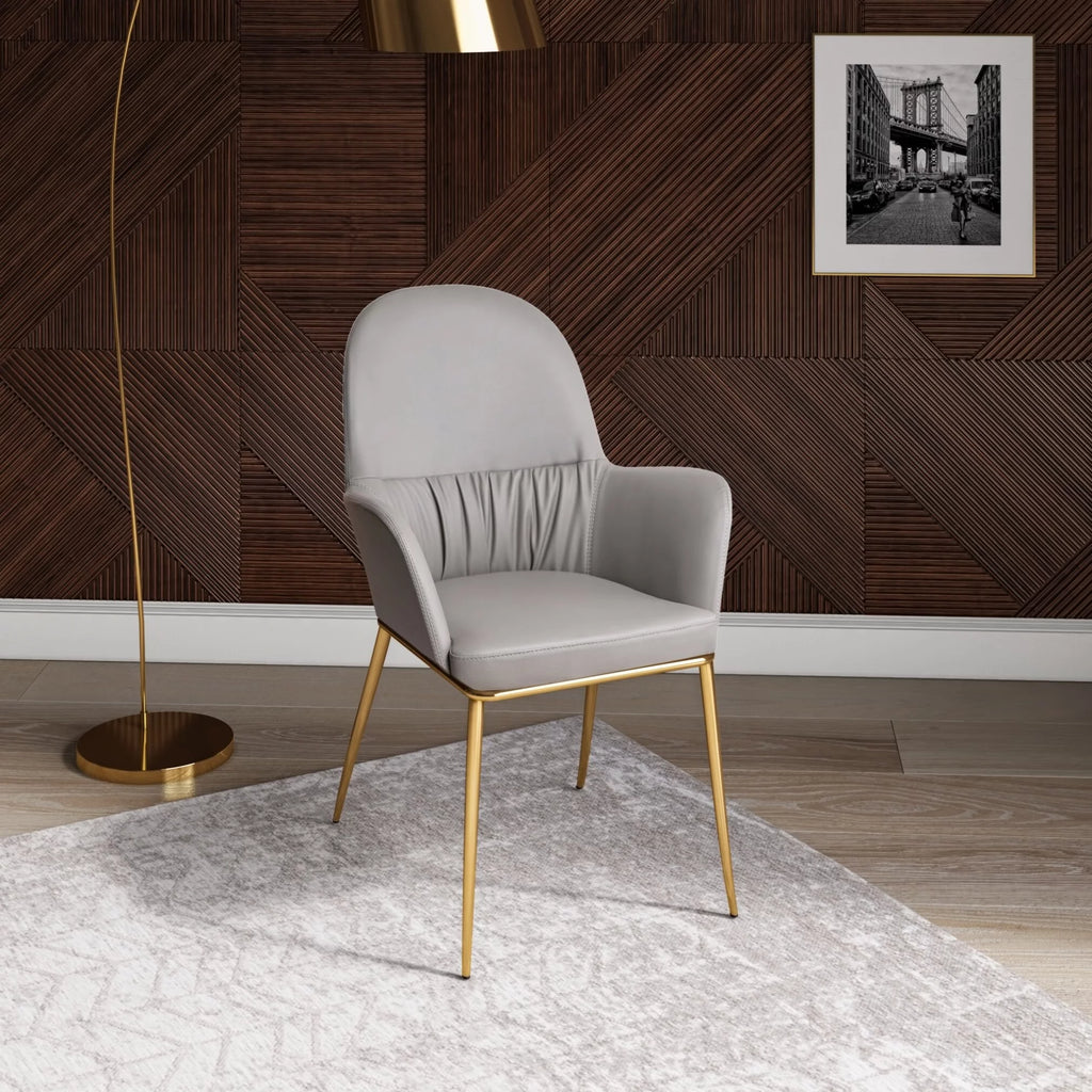 Grey Leatherette Accent Chair H4366