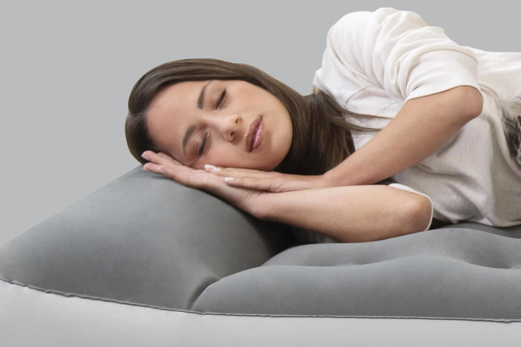 12" Gray Air Mattress with Built-in Pump E61525