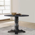 Weathered Gray Wooden Round Dining Table C870