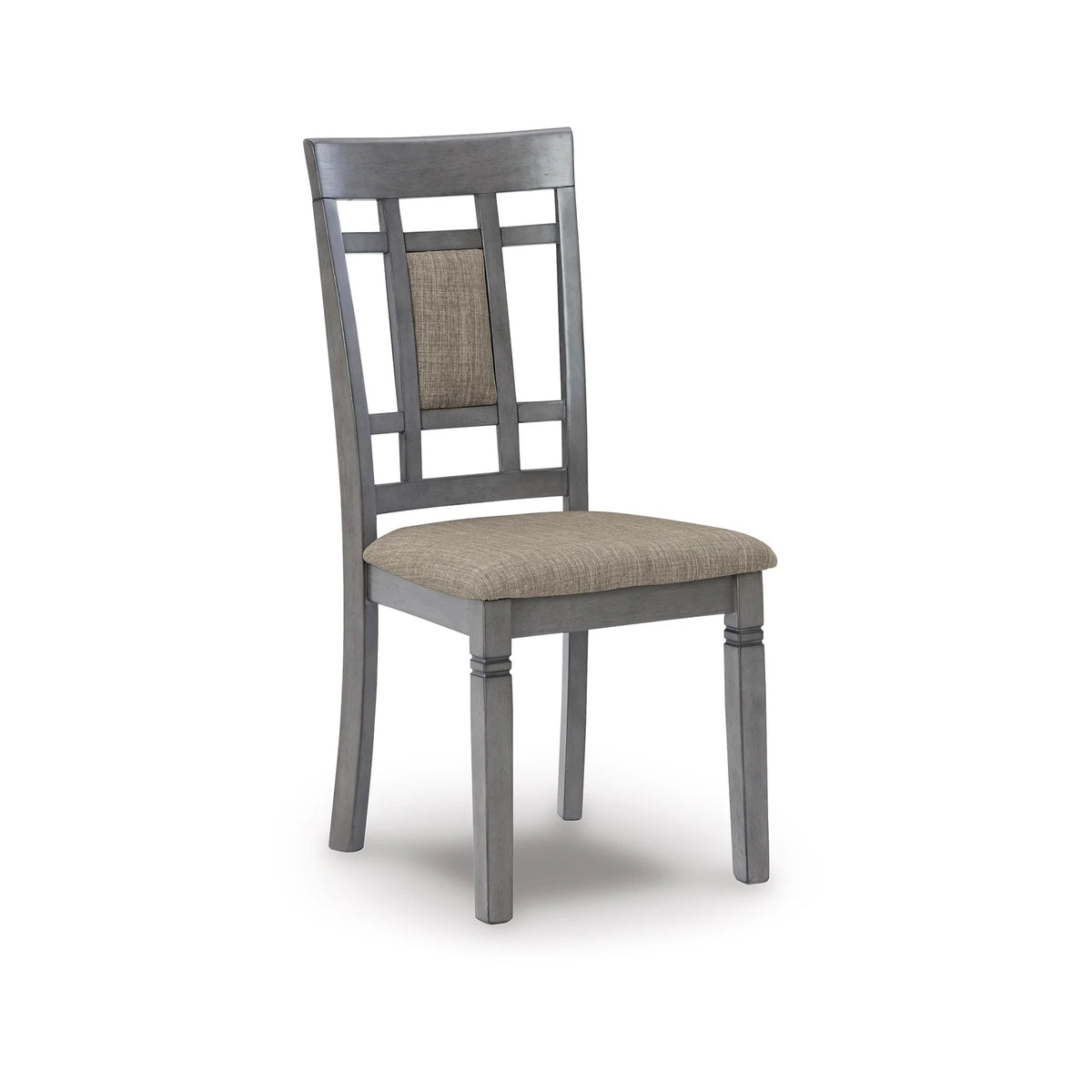 7 Piece Light Gray Wood Dining Table Set I447