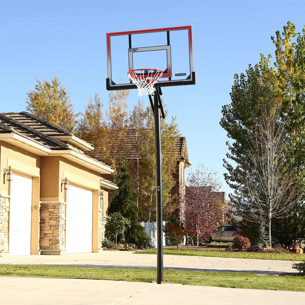 Adjustable Inground Basketball Hoop 50 inch Polycarbonate D943635