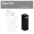 Black Stainless Short Chimney Pieces B808774