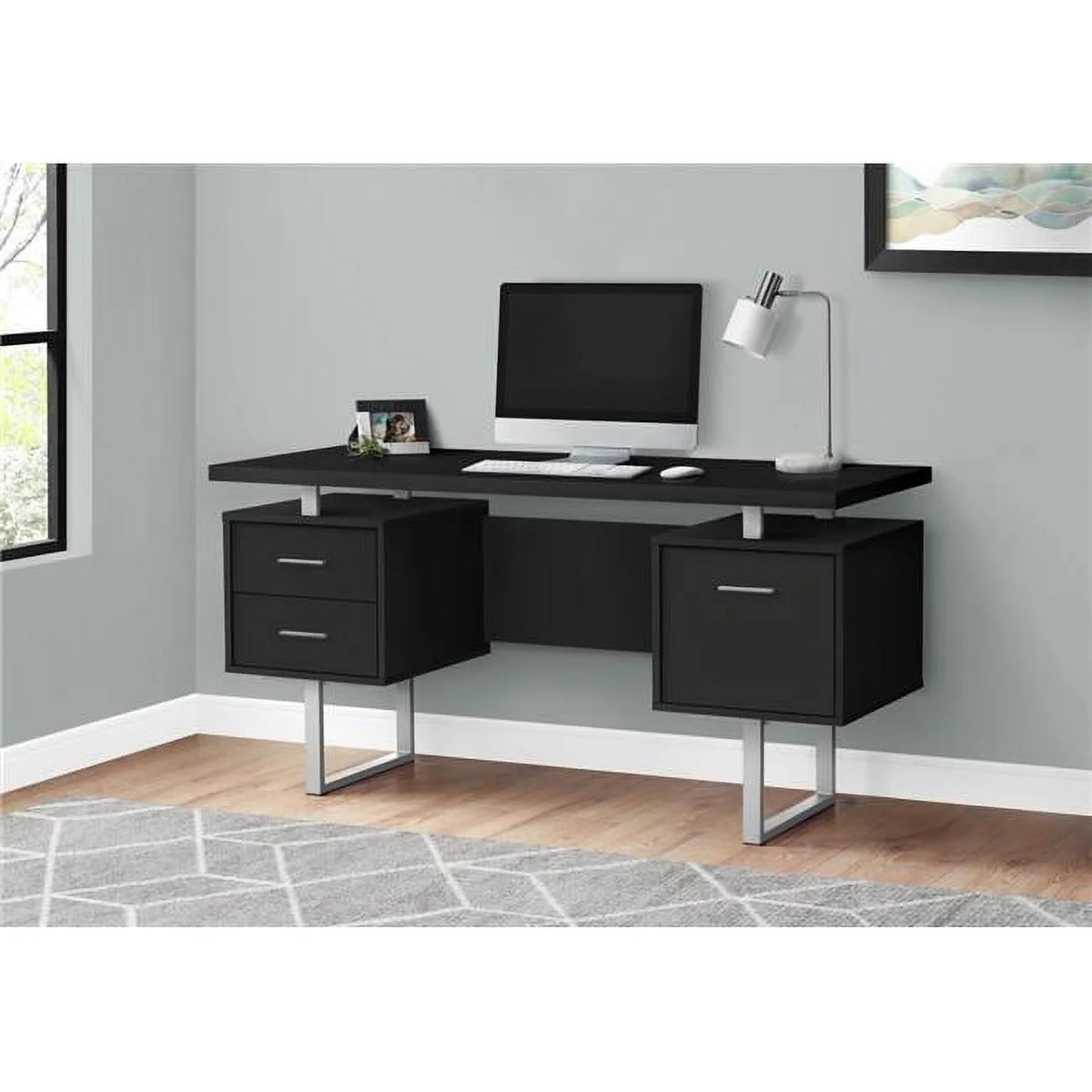 Black Metal Computer Desk O622083