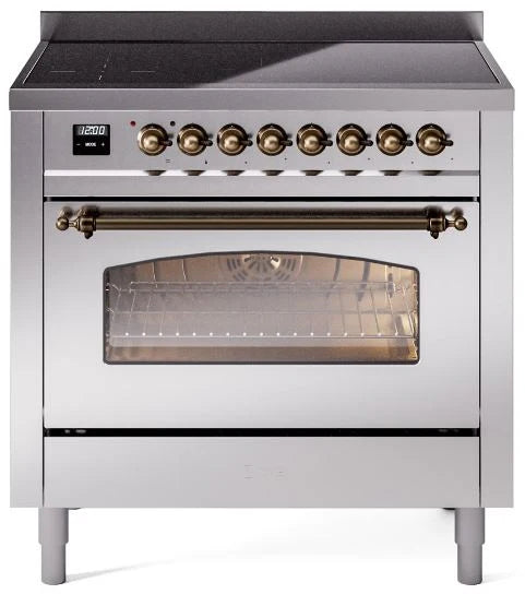 36 Induction Range with Electric Oven in Stainless Steel O8672